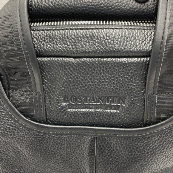 Bonstanten Black Leather Messenger Bag - Picture 3 of 4